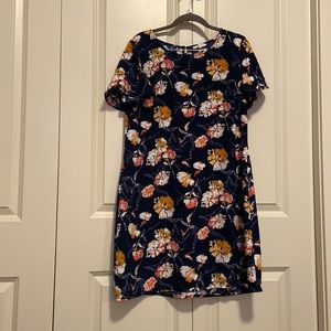 Floral print T shirt dress